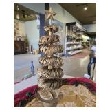 Decorative Gold Spiral Christmas Tree with Star
