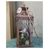 $175 Lighted Decorative Metal & Glass Lantern
