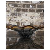 $110 Decorative Art Glass Centerpiece Bowl ï¿½ 17'