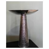 Kavana Hammered Metal Pedestal Bowl