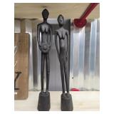 Hand-Carved Abstract Wooden Figurines