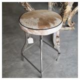New $199 Cowhide Adjustable Industrial Bar Stool