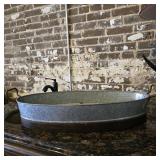 31x12' Galvanized Metal Farmhouse Tray
