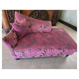 $950 Paisley Upholstered Chaise Lounge
