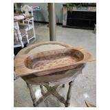$95 Hand-Carved Wooden Dough Bowl