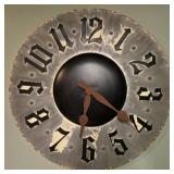 30' Rustic Metal Industrial Wall Clock