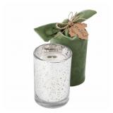 Green Velvet Wrapped Candle