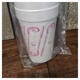Pink Golf Clubs & Balls Styrofoam Cups