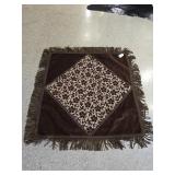 Decorative Chenille Table Square with Fringe ï¿½