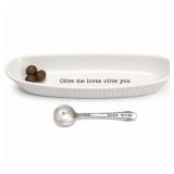Mud Pie Olive Serving Dish, White (Default