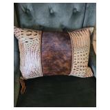 Cripple Creek Creations Cowhide Pillow