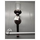 Bronze Studded Glass Candle Wall Sconce