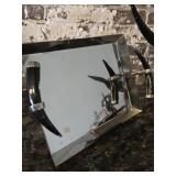 $76 Mirrored Serving Tray with Decorative Horn