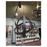 $195 Peacock Park Metal Orb Hanging Pendant D