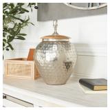 Grayson Lane Silver Iron Modern Decorative Jar