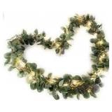 Eucalyptus Garland Vine 72' 48 LED Lights