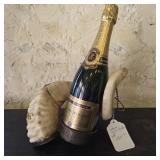 $125 Decorative Ram Horn Wine Bottle Stand
