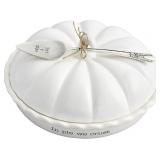 Mud Pie Circa Pumpkin Pie Dish Set, White, 5.5' x