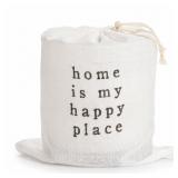 Happy Place Gift Bagged Candle, White