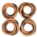 Design Imports Wood Napkin Rings- Set of 5 (750408