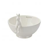 Mud Pie Footed Ceramic Easter Bunny Serving Bowl,
