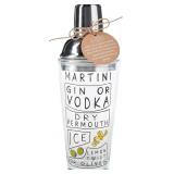 Mud Pie Martini Cocktail Shaker, 9' x 3 1/2'