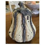 $45 Rustic Decorative Pumpkin with Metal Leaf