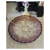 $195 Decorative Art Glass Centerpiece Bowl