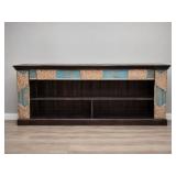 $995 Hand-Carved Rustic Console Table with Open