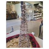 Decorative Wire Cone Christmas Tree with Crystal