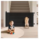 Retractable Baby Gate for Stairs & Doorways, 34' T