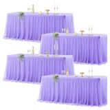 $96 4 Pack Lavender Tulle Tablecloth for