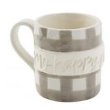 Mudpie 'My Happy Place' Boxed Mug - 16 Oz - White/
