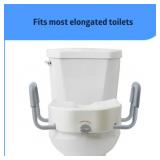 Medline 5' Elongated Raised Toilet Seat, With Lock