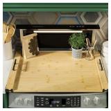 Noodle Board Stove Cover for Gas Stovetop, Bamboo