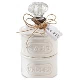 $30 Mud Pie Door Knob Salt Cellar Set, White