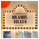 $86 Large Personalized Wedding Bottle Service Sign