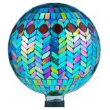 Mosaic Gazing Ball, 10' Handmade Glass Refl