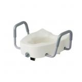 Medline 5' Elongated Raised Toilet Seat, With Lock