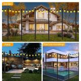 6 Pack String Light Poles, Outdoor String