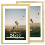 $86 24x36 Black Picture Frame with Plexiglass - La