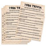 40th Birthday Party Games, 1986 Trivia Games,