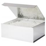 1 Pcs Silver Gift Box Large 13x11x5.3 Inch Silver