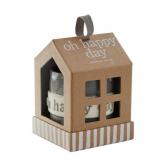 Mudpie 'Oh Happy Day' Boxed Mug - 16 Oz - White/Gr