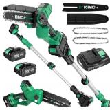 Pole Chainsaw 8inch w/2 x 4.0Ah Battery