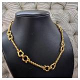 $245 Julie Vos Saratoga Demi Link Gold Necklace