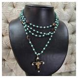 $345 Virgins Saints & Angels Turquoise Crystal