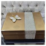 $89 Gold Mirrored Crystal Decorative Keepsake
