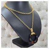 $285 Julie Vos Madison Statement Pendant Gold &