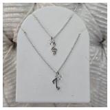 Sterling Silver Music Note Necklace & Bracelet